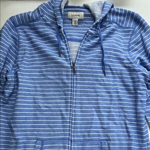 L.L. Bean Blue Striped Sweater Medium